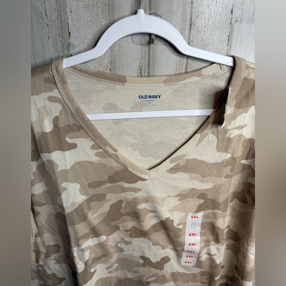 Old Navy Camouflage V-Neck T-Shirt OLD NAVY NWT Size XXL Camo 100% Cotton - Picture 2 of 12